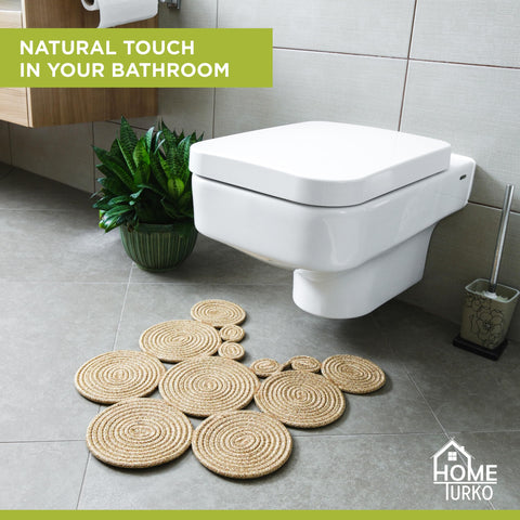 Home Turko mat in bathroom demonstrating non-slip comfort and dry floors