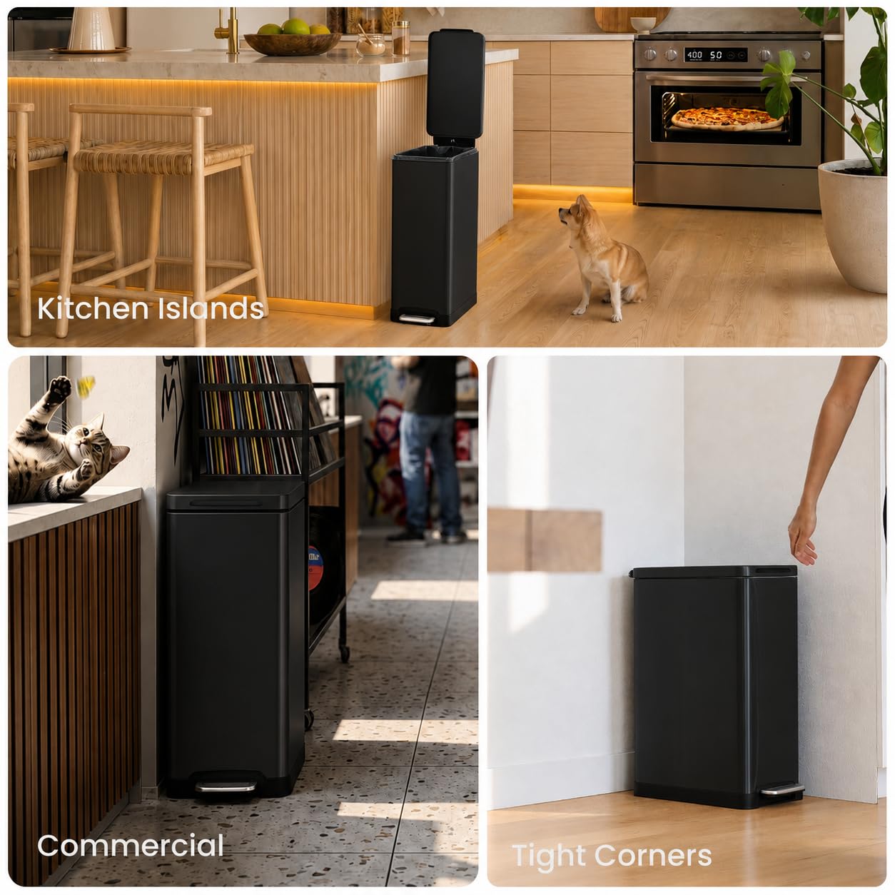 Home Zone Living matte black finish resisting fingerprints for low maintenance