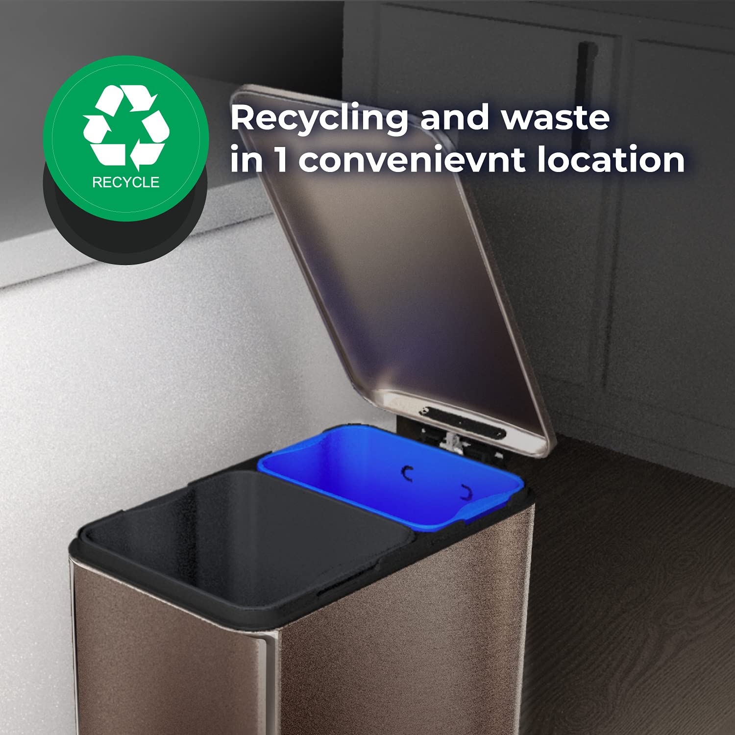 Home Zone Living open lid reveals dual compartments for organized sorting