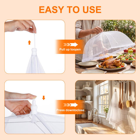 Homealexa folded umbrella-style covers in picnic basket for portability
