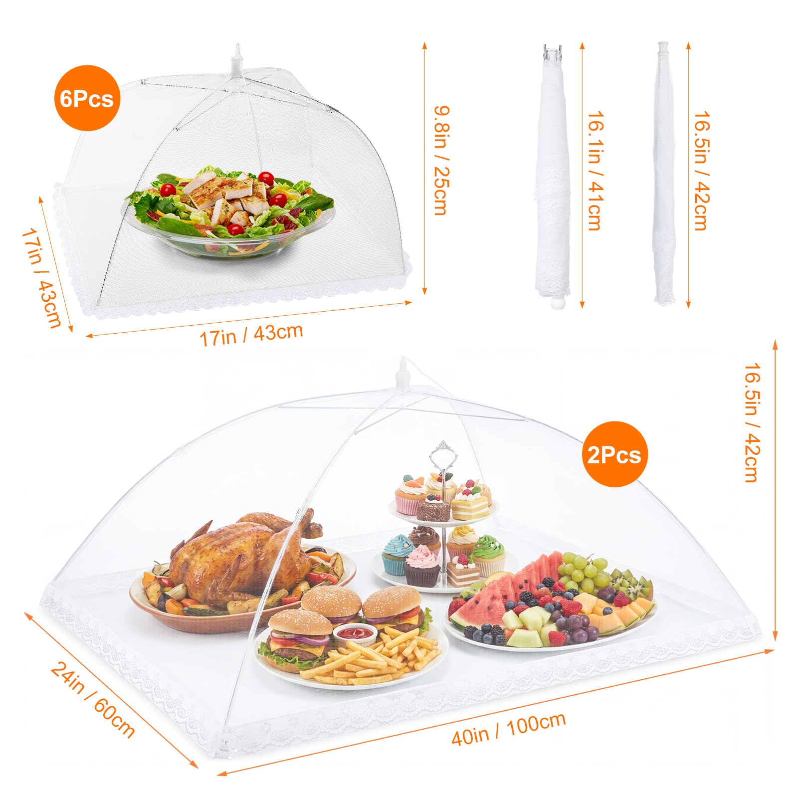 Homealexa jumbo mesh cover on platter keeping flies away