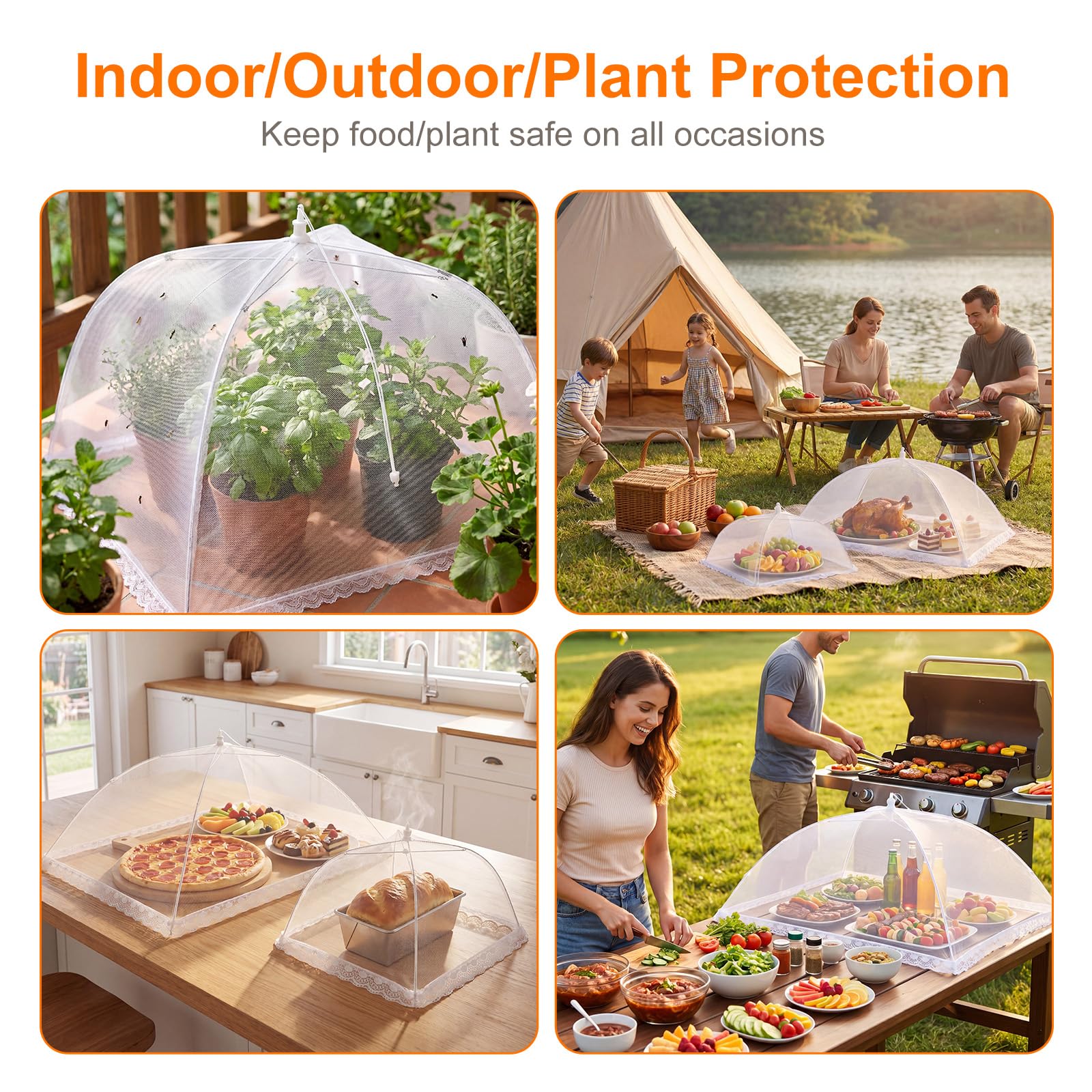 Homealexa cover in outdoor picnic setting preserving food from insects