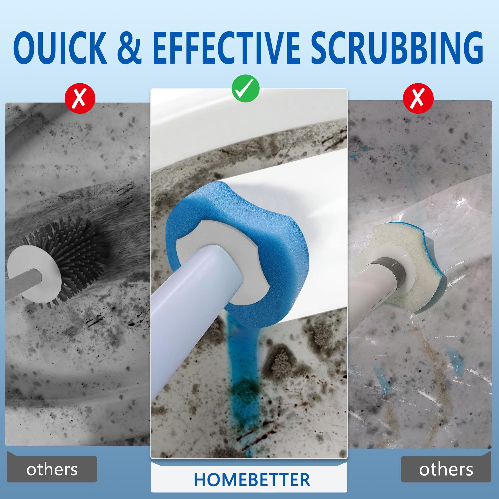 HOMEBETTER sponge refill detail showing flexible cleaning surface