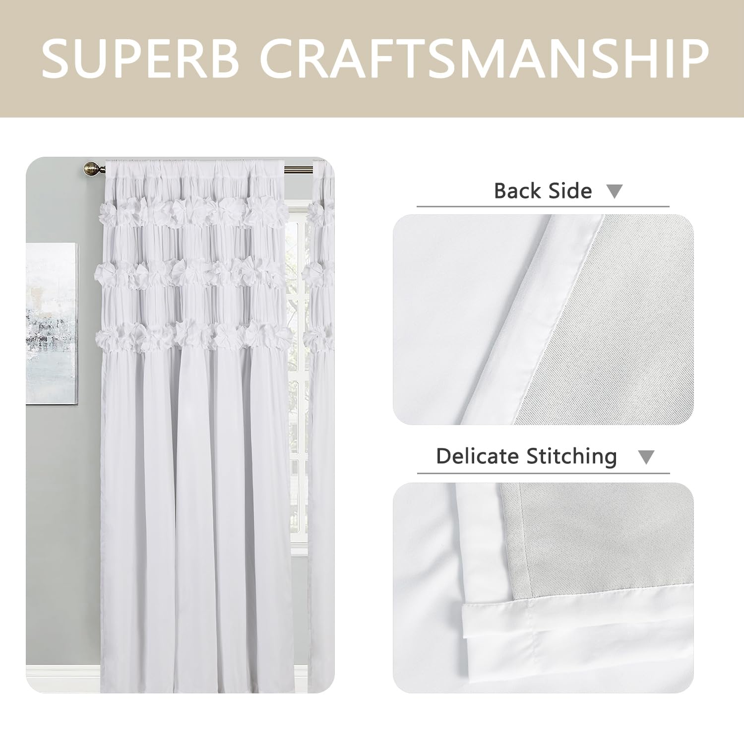 Homechoice Decor drapes styled in a bedroom providing privacy and improved sleep environment