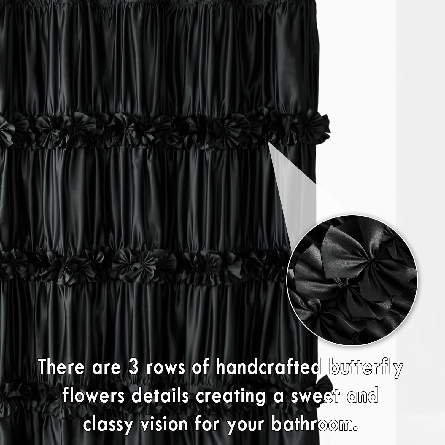 Homechoice Decor close-up of waterfall ruffle detail highlighting handcrafted textured finish