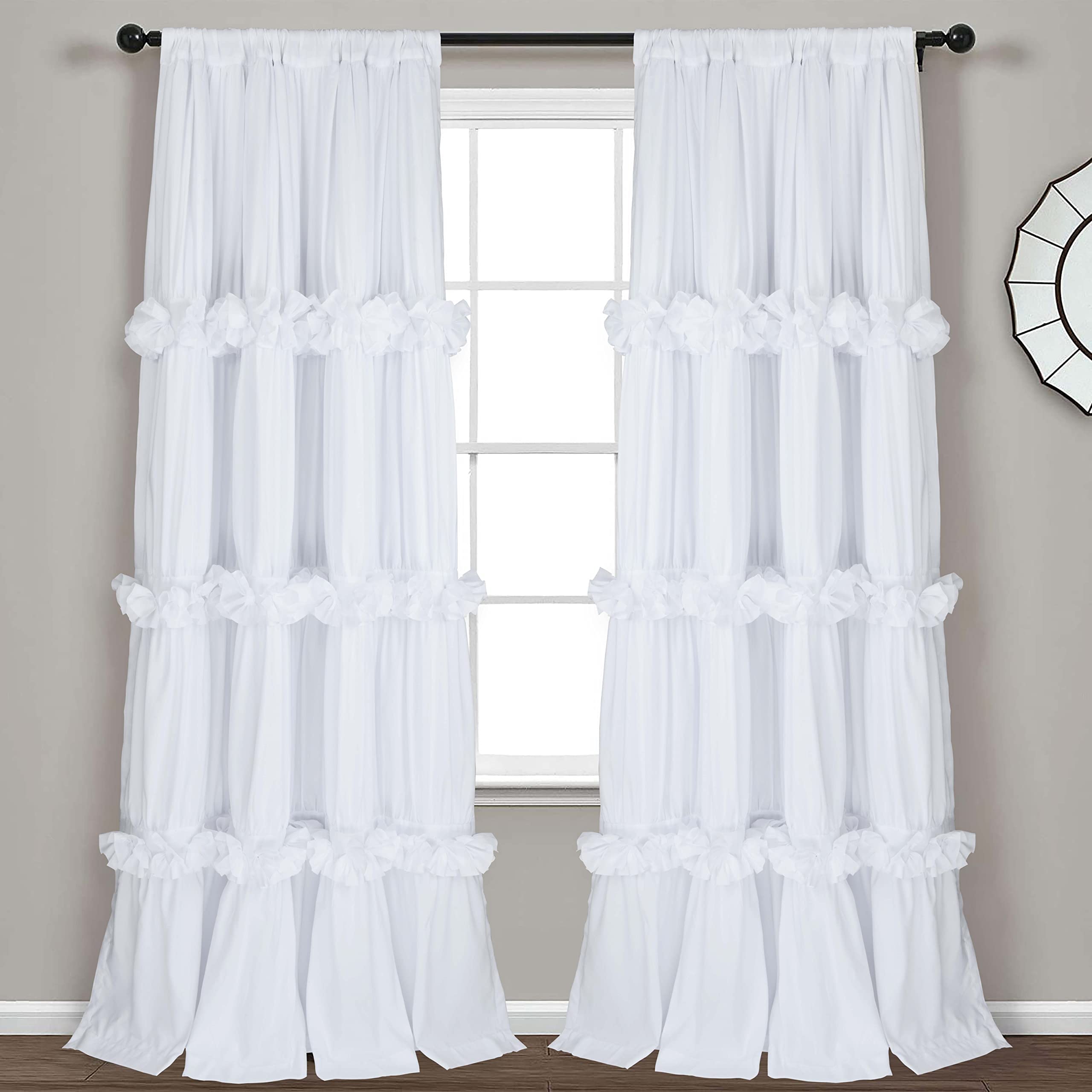 Homechoice Decor front view of two panels showing elegant finish and light control benefit