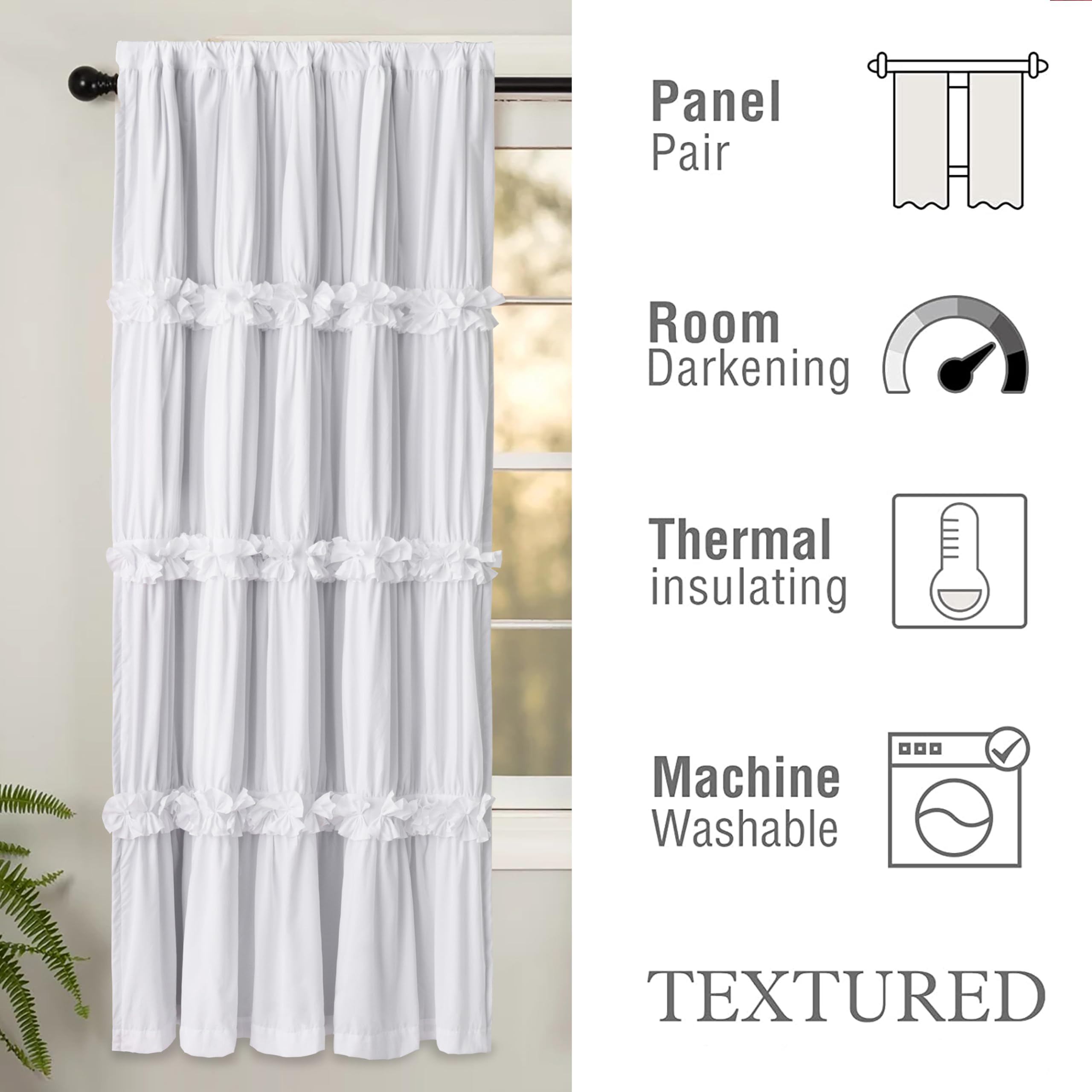 Homechoice Decor curtains installed in bedroom demonstrating cozy ambiance