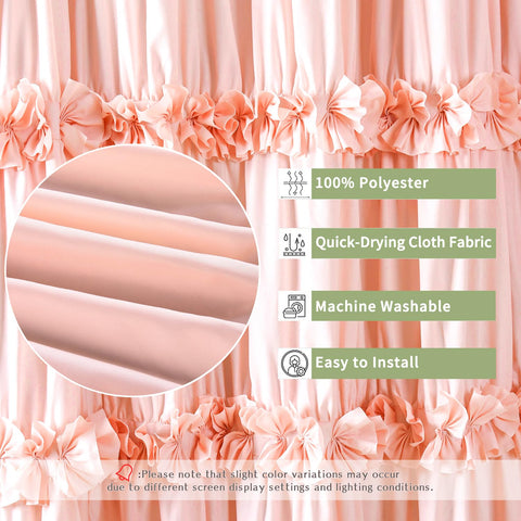 Homechoice Decor curtain styled in bathroom demonstrating cozy, farmhouse ambiance