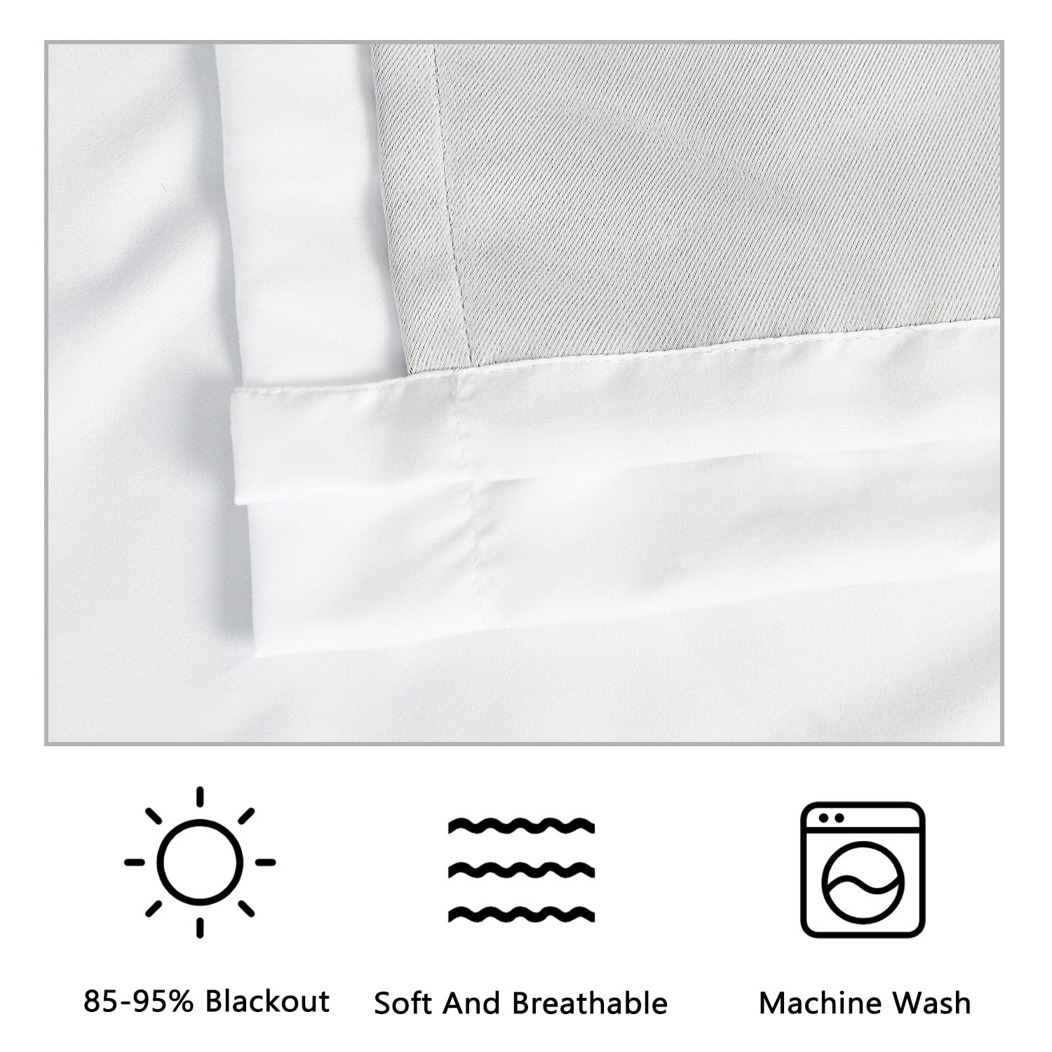 Homechoice Decor rod-pocket top view demonstrating easy installation and neat hanging