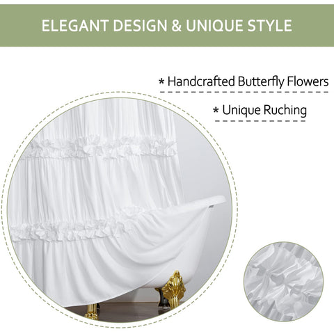 Homechoice Decor close-up of layered ruffles highlighting texture and decorative appeal