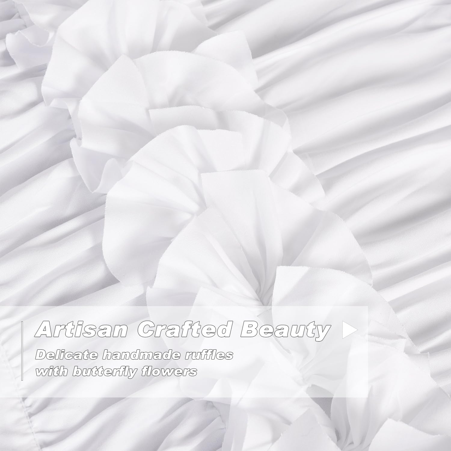 Homechoice Decor close-up of ruffle detail highlighting handcrafted texture and visual depth