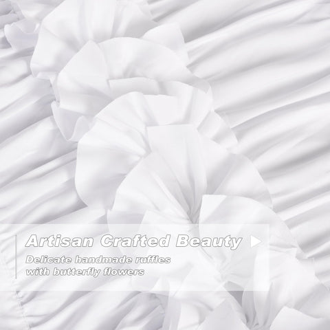 Homechoice Decor close-up of ruffle detail highlighting handcrafted texture and visual depth