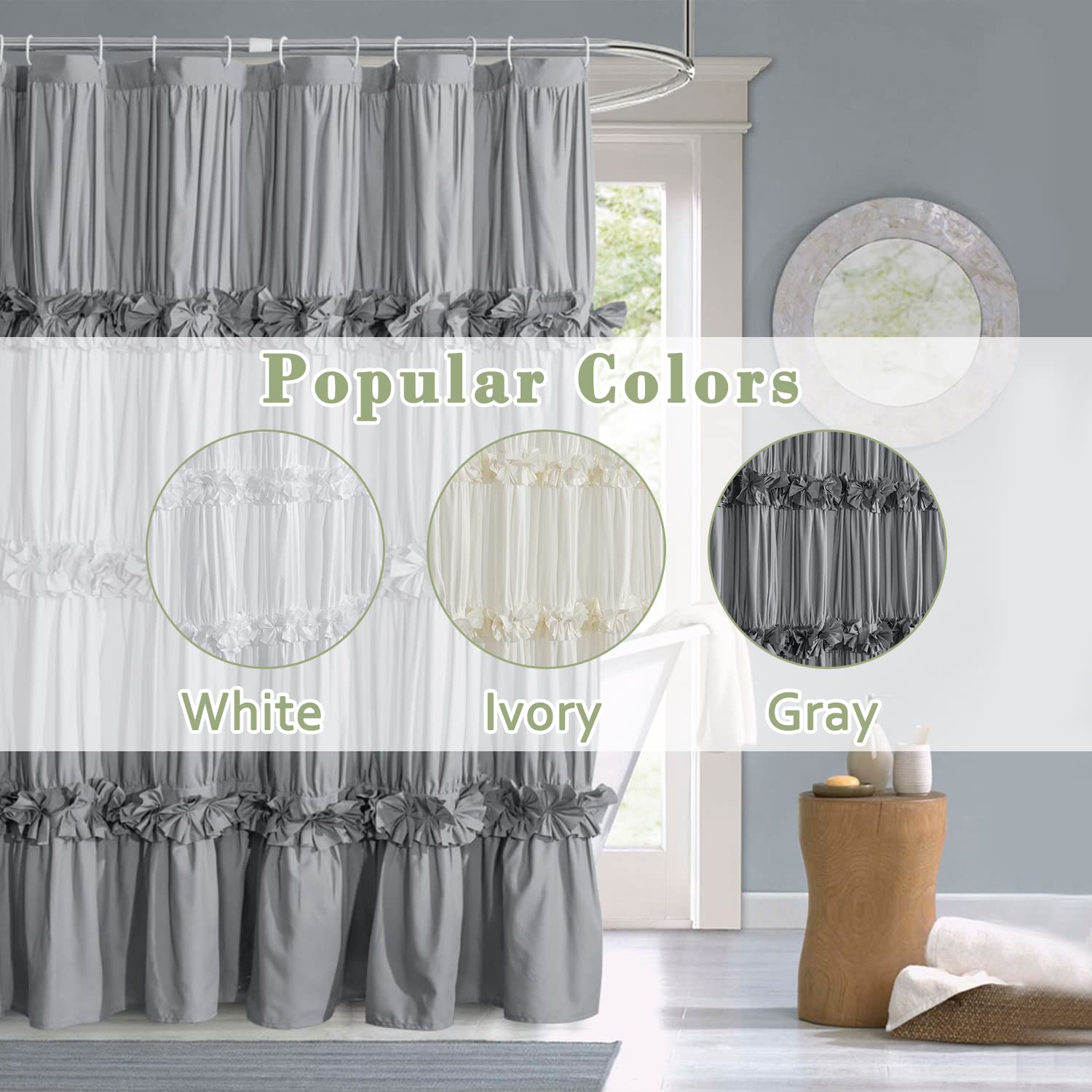 Homechoice Decor styled bathroom scene showcasing curtain complementing decor