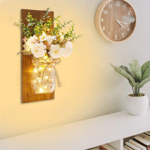 Homecor close-up of white peony and eucalyptus adding handcrafted charm