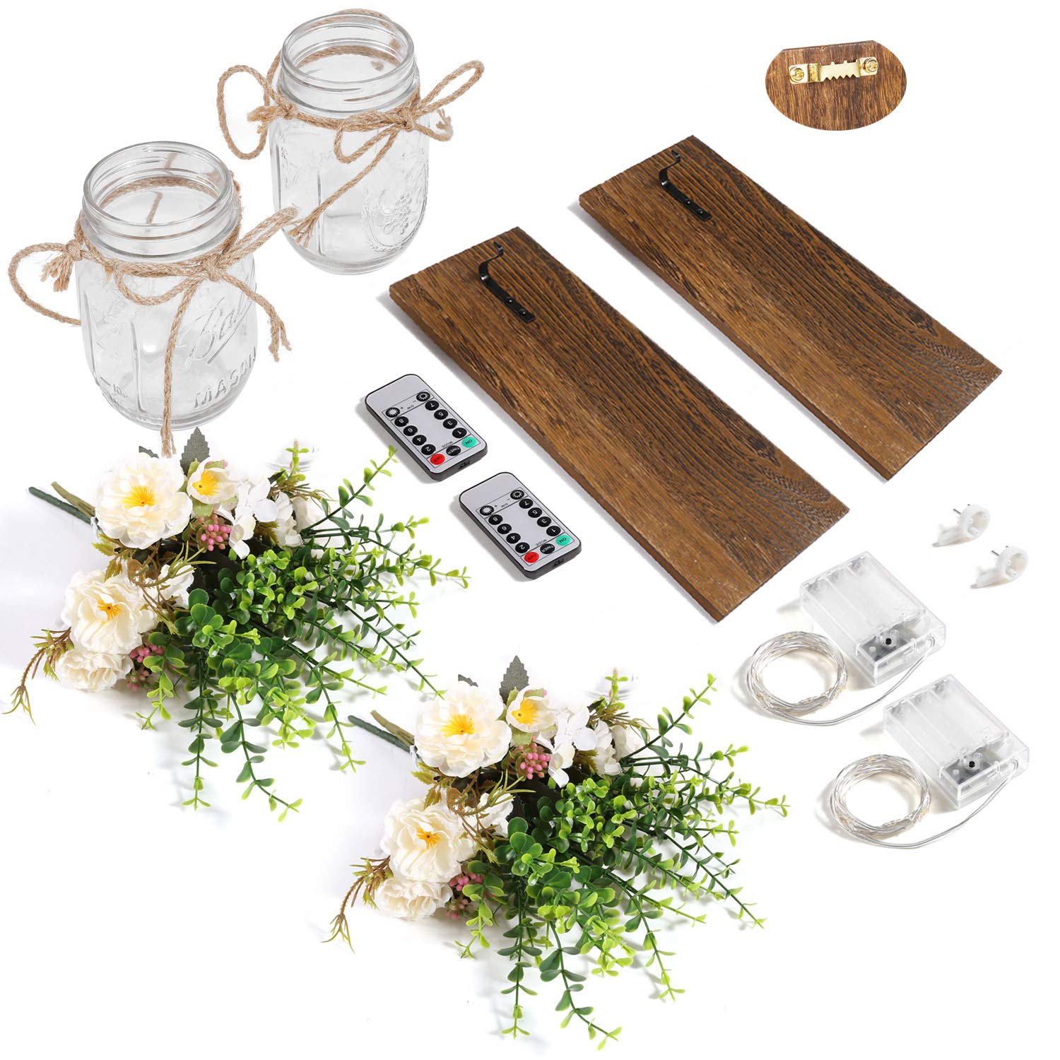 Homecor sconces used as event backdrop adding rustic atmosphere