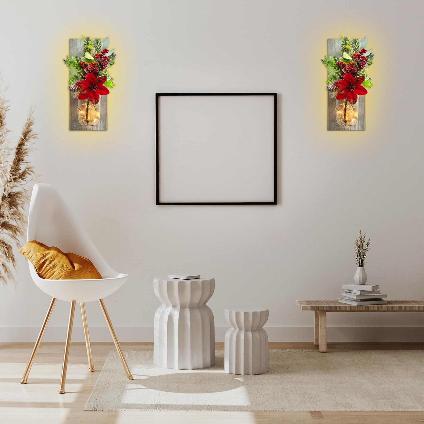 Homecor gift-ready pair wrapped for giving as charming rustic home decor present