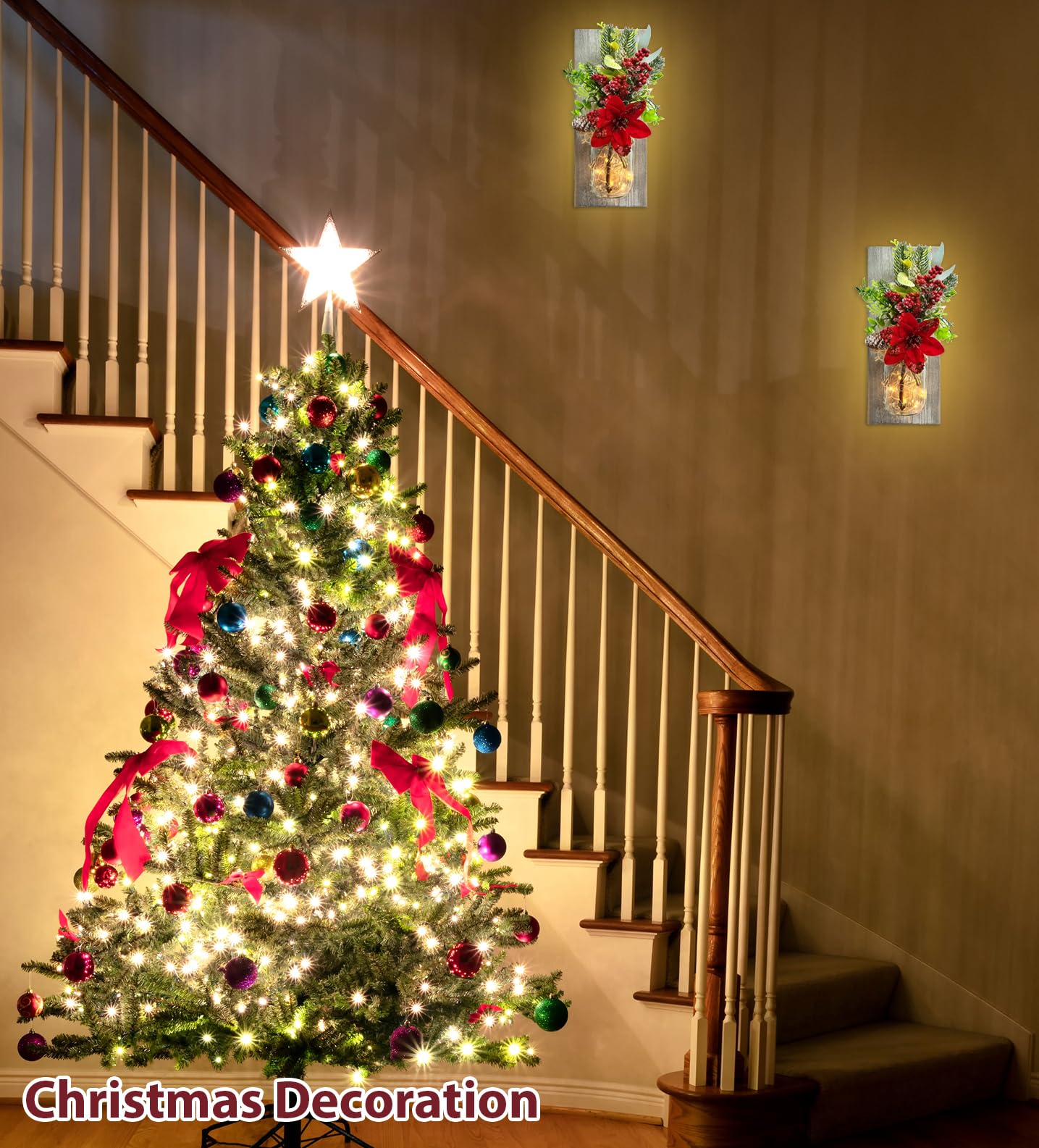 Homecor sconces mounted in living room providing cozy ambient lighting and decor
