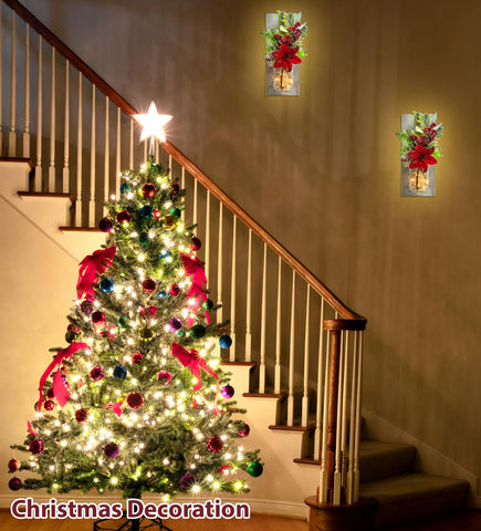 Homecor sconces mounted in living room providing cozy ambient lighting and decor