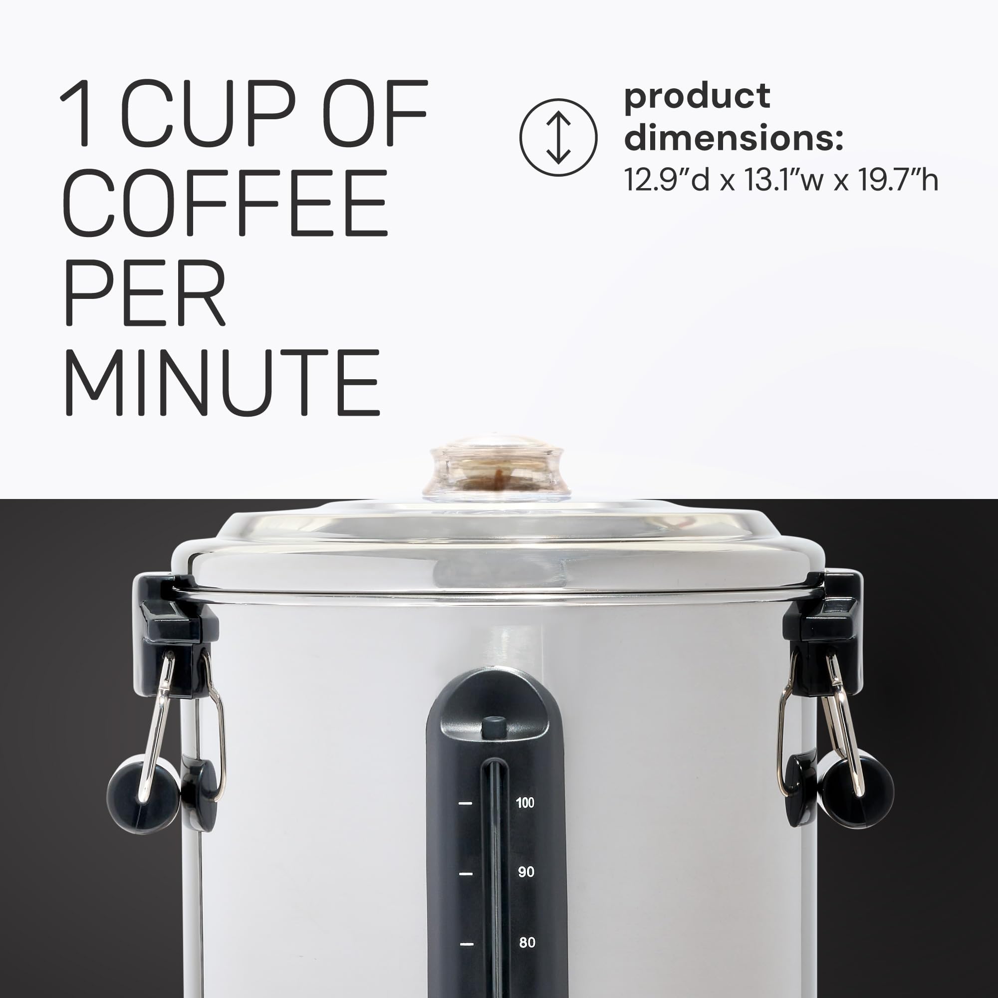 Homecraft dripless faucet close-up showing spill-free pouring and tidy counters