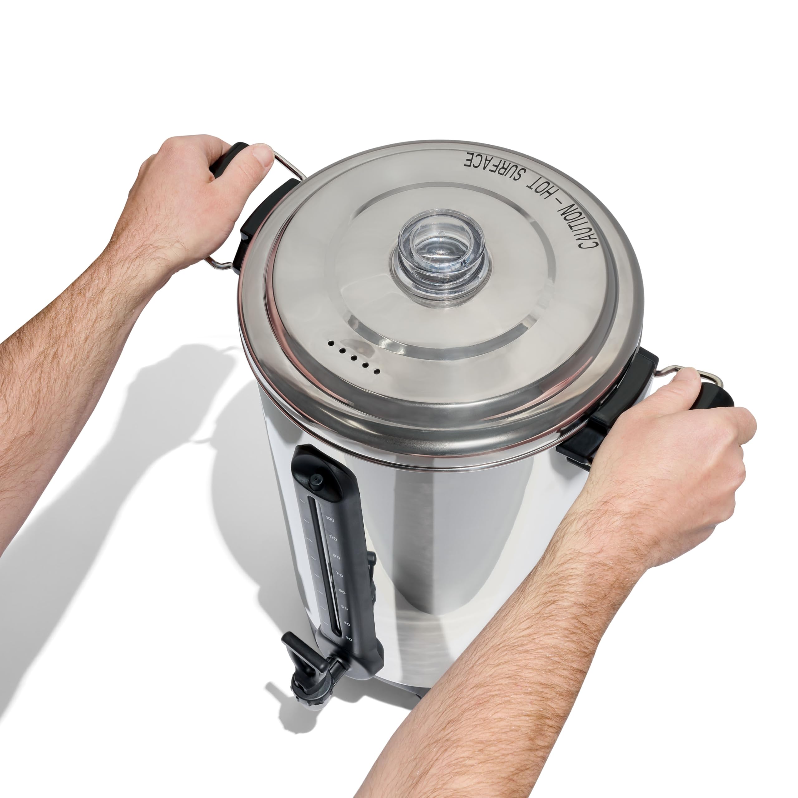 Homecraft lid and ergonomic handle detail for safe lifting and secure access