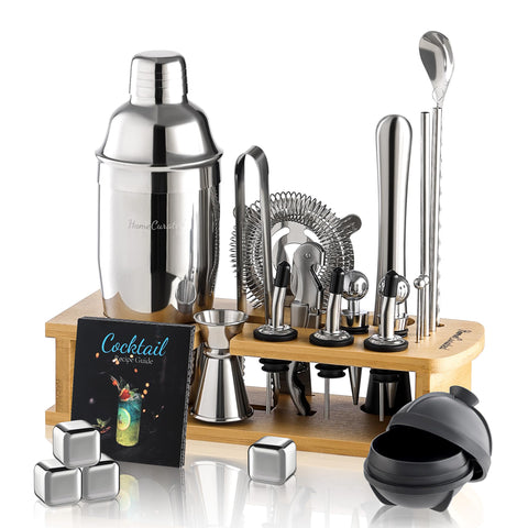 HomeCurated full set front view showing all 24 pieces and stand for attractive presentation