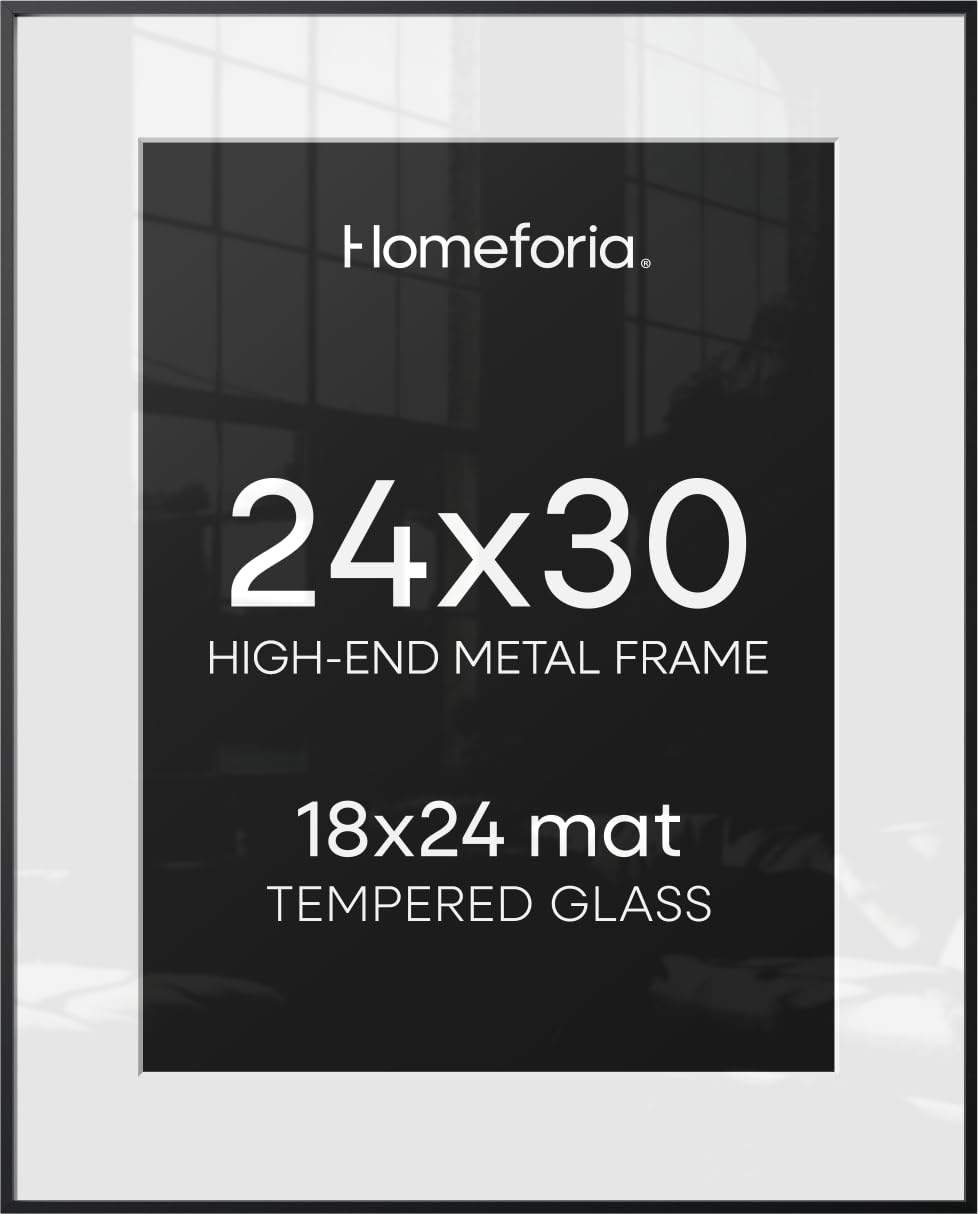 Homeforia black frame front view showing clean matte profile and framed print benefit