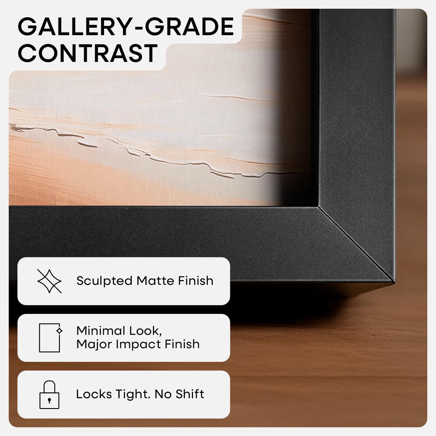 Homeforia frame with white 18x24 mat displaying how a print sits centered