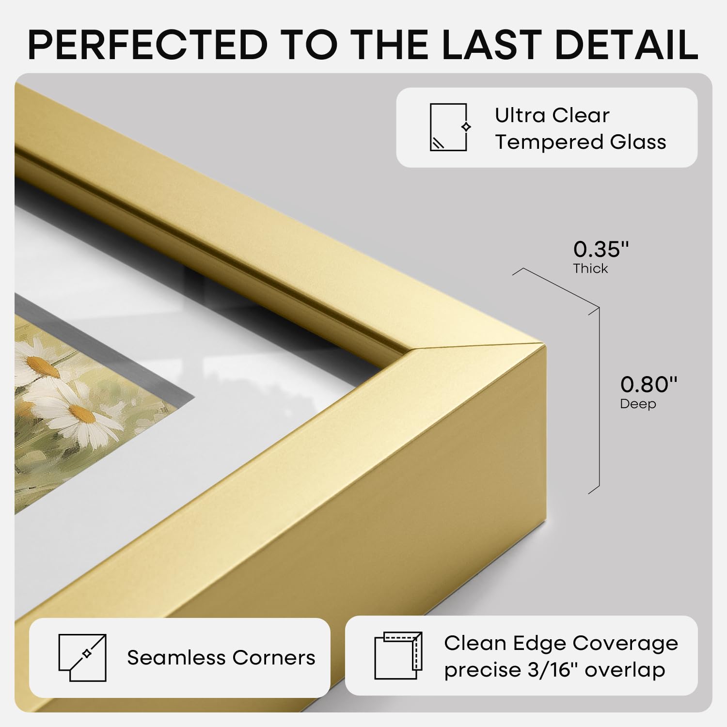 Homeforia mounted frame hardware close-up for easy hanging and stable display