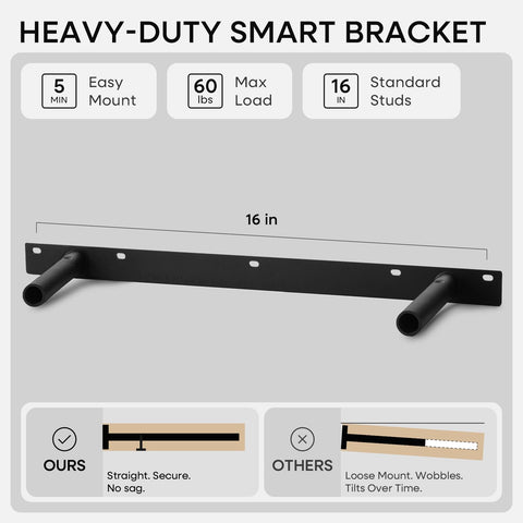 Homeforia shelf mounted above bathroom vanity for space-saving storage benefit