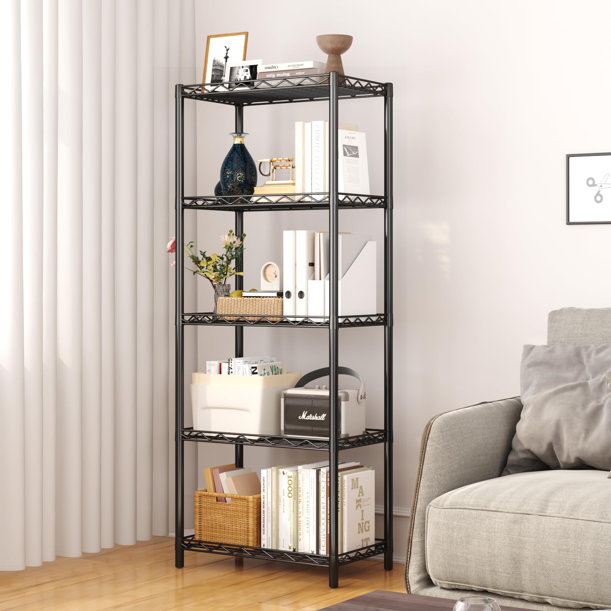 HOMEFORT styled in kitchen with storage bins illustrating neat organization and easy access