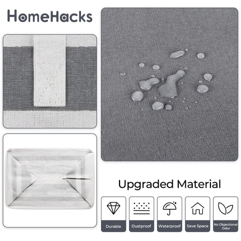 HomeHacks collapsed flat hamper for compact storage and space-saving