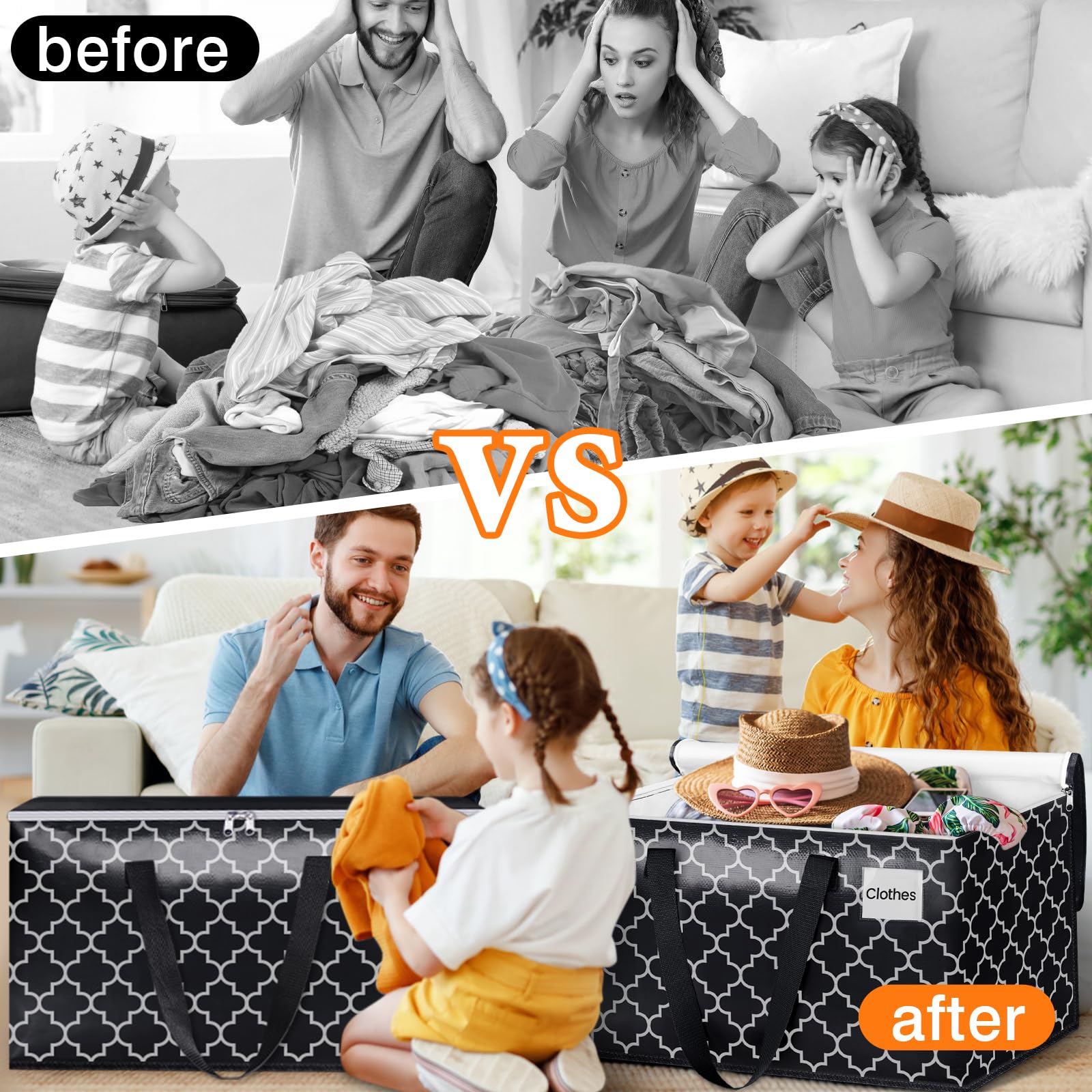HomeHacks bag folded flat in suitcase to save space benefit