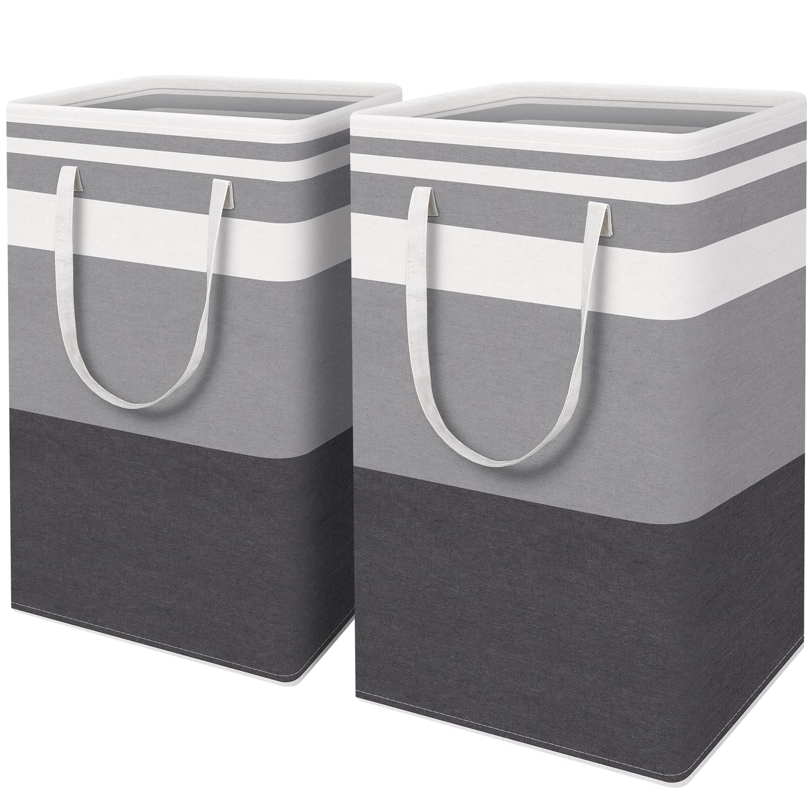HomeHacks front view of two large hampers showing capacity and clean design