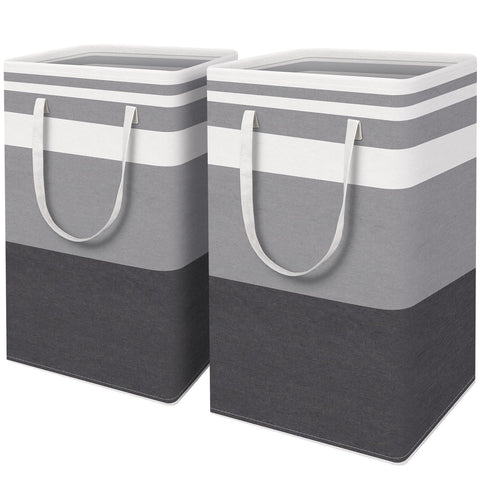 HomeHacks front view of two large hampers showing capacity and clean design