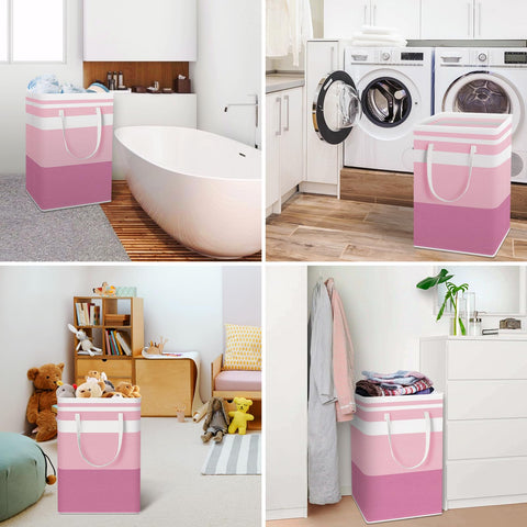 HomeHacks in bathroom scene showing organized laundry convenience