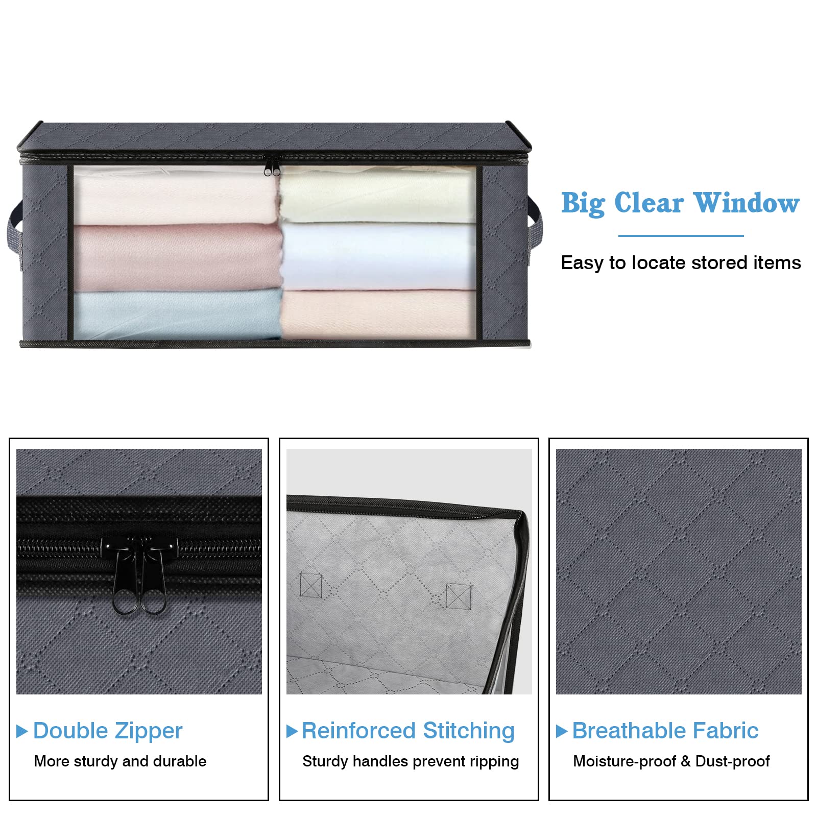 HomeHacks reinforced handle close-up showing triple-layer stitching for safe lifting