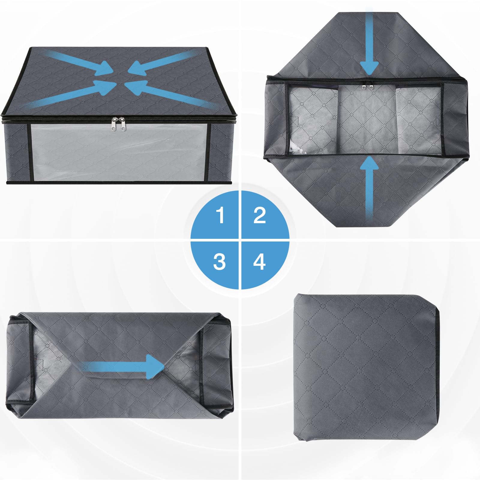 HomeHacks filled with blankets and pillows demonstrating generous 35L capacity
