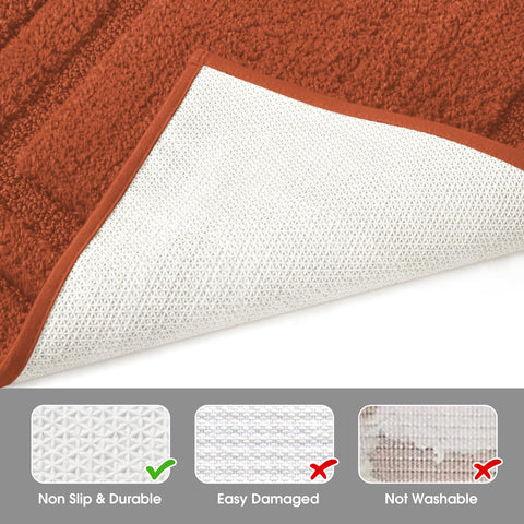 HOMEIDEAS mat next to foot for scale showing cozy step-in comfort