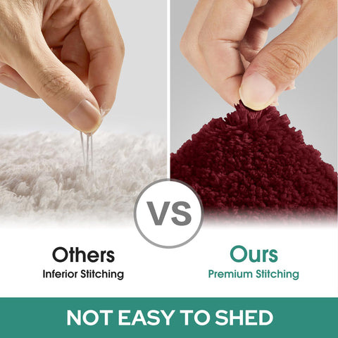 HOMEIDEAS U-shape mat placed around toilet adding warmth and safety