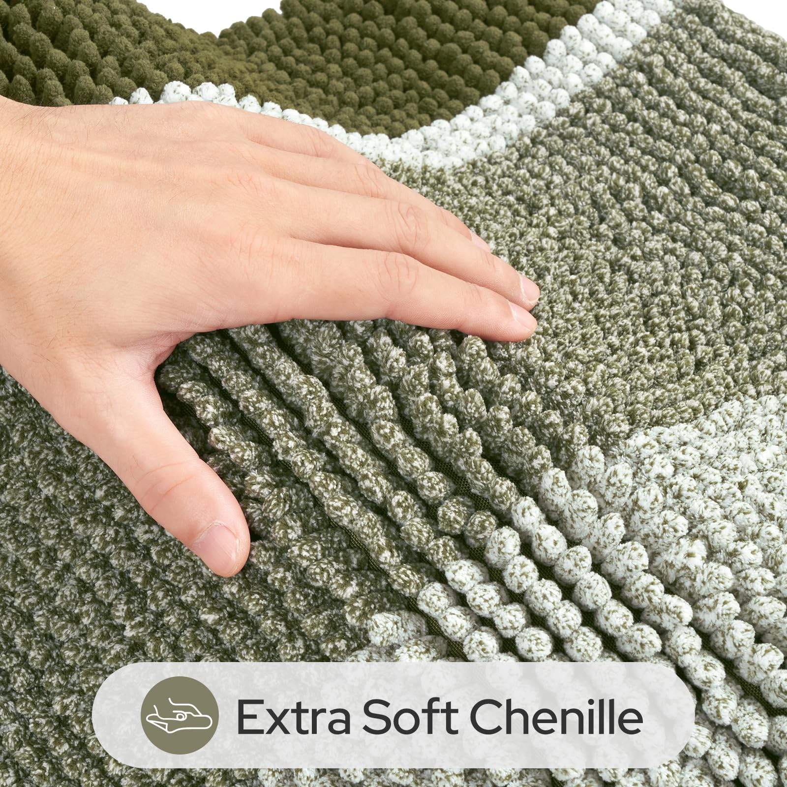 HOMEIDEAS close-up of chenille texture highlighting plush comfort