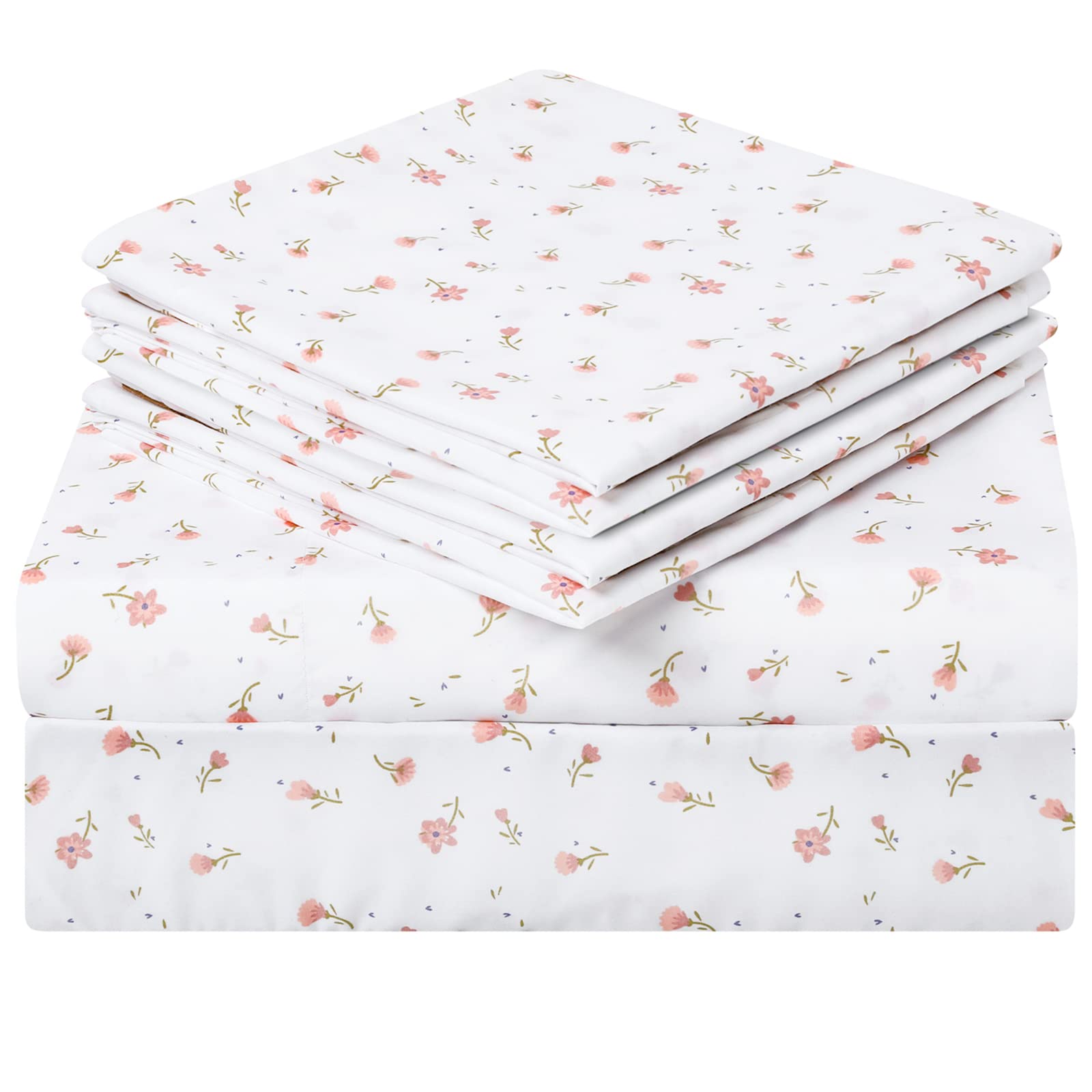 HOMEIDEAS front packaging showing pink floral set and full contents, clear product view