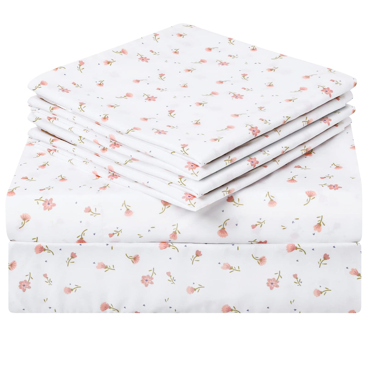 HOMEIDEAS front packaging showing pink floral set and full contents, clear product view
