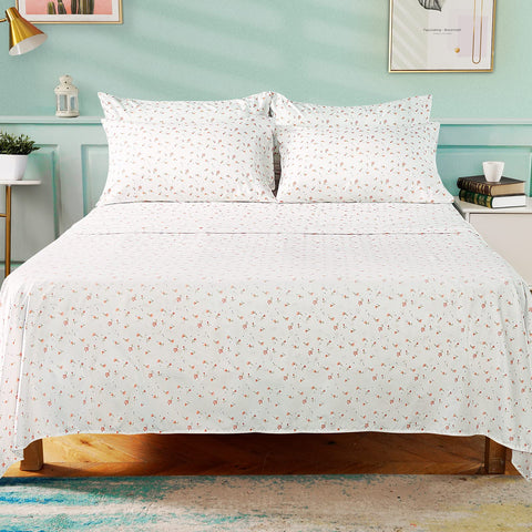 HOMEIDEAS styled bedroom with sheets on bed showing inviting look and easy care