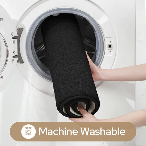HOMEIDEAS lifestyle scene in modern bathroom showing stylish, functional floor mats