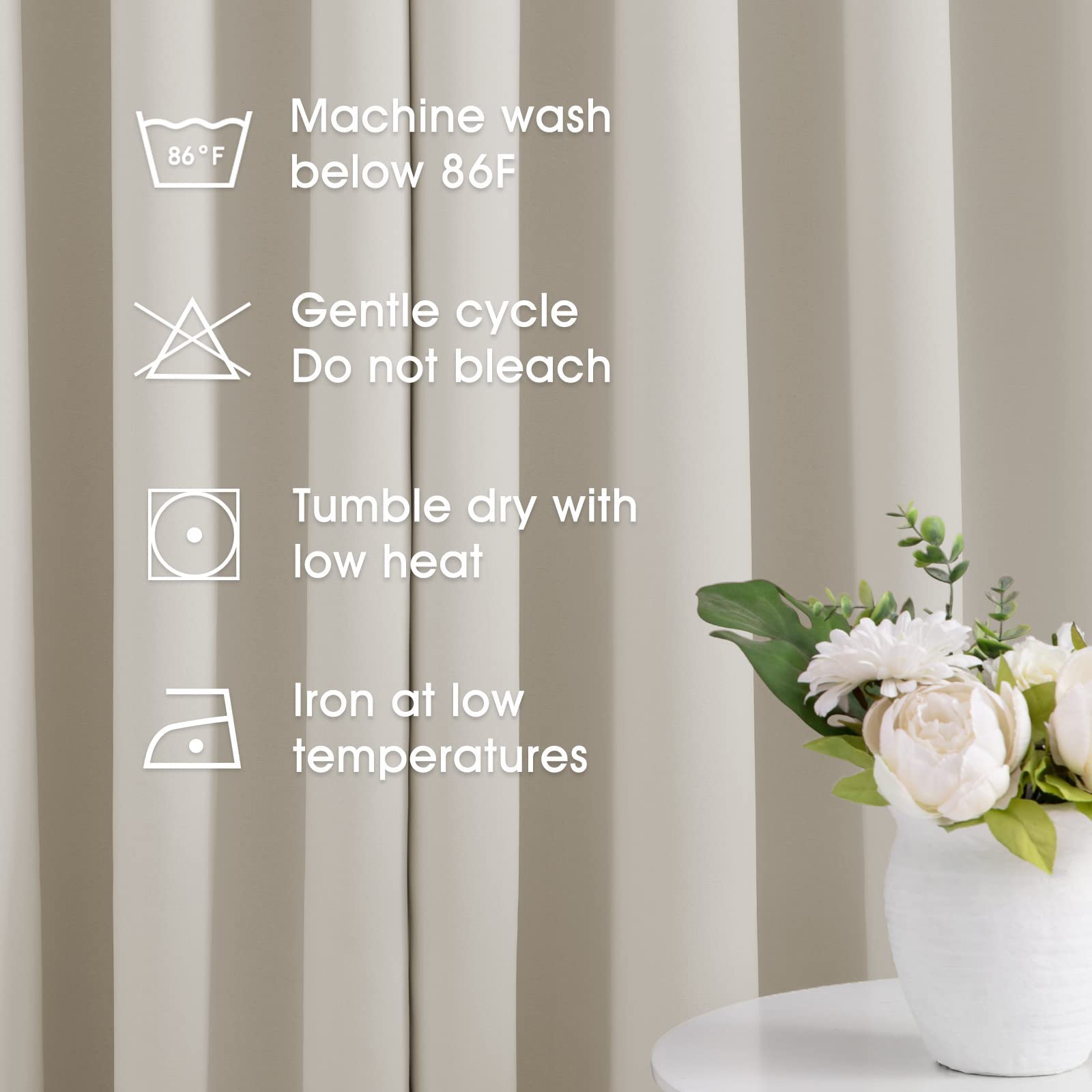 HOMEIDEAS panel length comparison showing 52x84 inch coverage