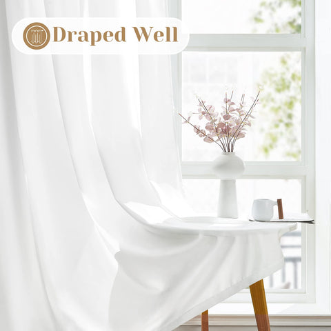 HOMEIDEAS curtain near a dog illustrating pet-friendly, view-obscuring privacy benefits