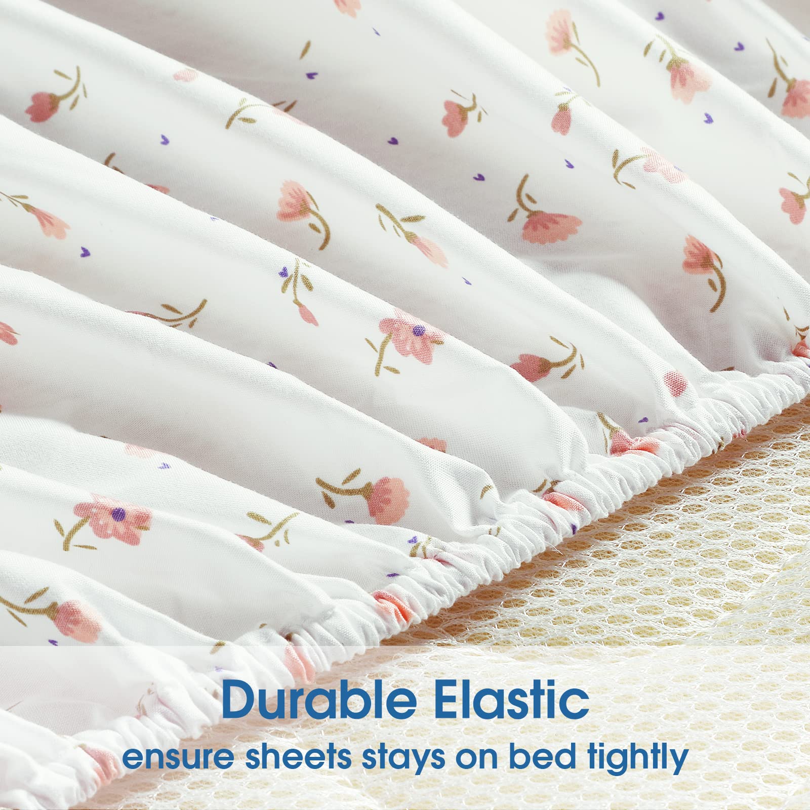 HOMEIDEAS fitted sheet on mattress comparing depth to show fit on thick mattresses