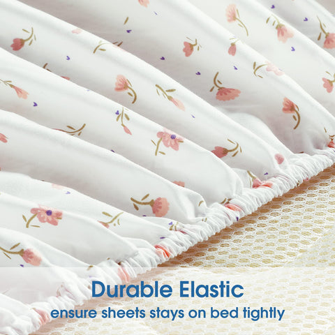 HOMEIDEAS fitted sheet on mattress comparing depth to show fit on thick mattresses