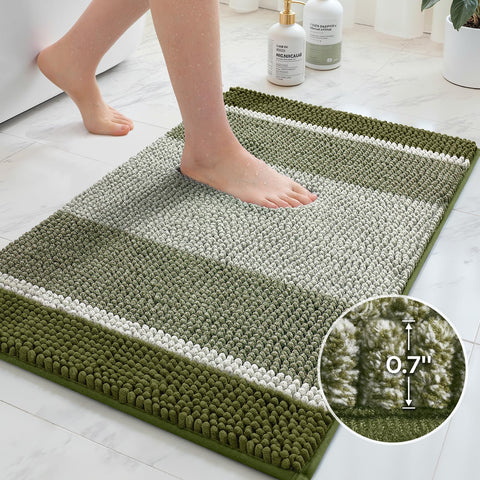 HOMEIDEAS small 17x24 contour mat positioned by toilet for fit
