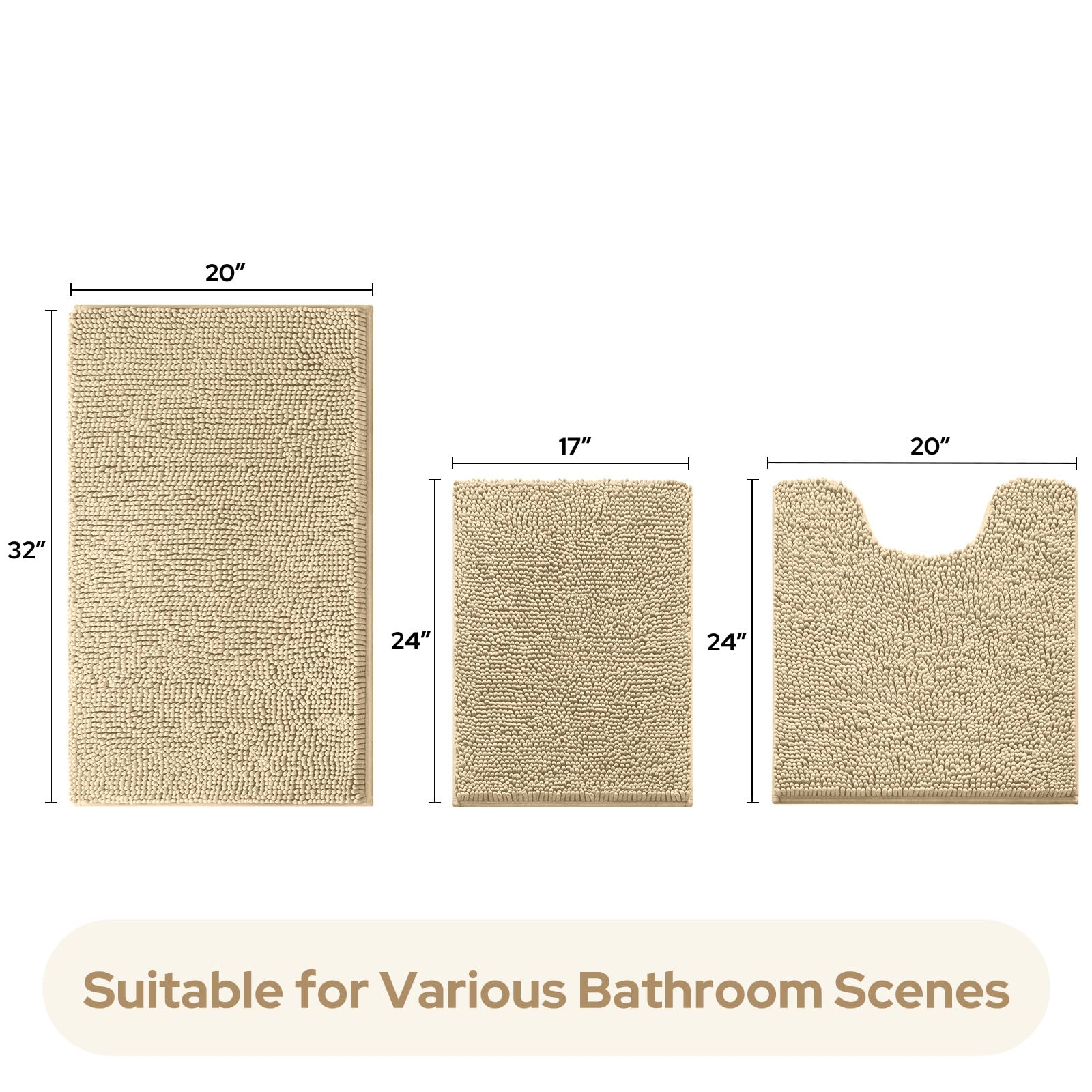 HOMEIDEAS small rug by vanity shows scale and quick-dry absorbency for sink areas